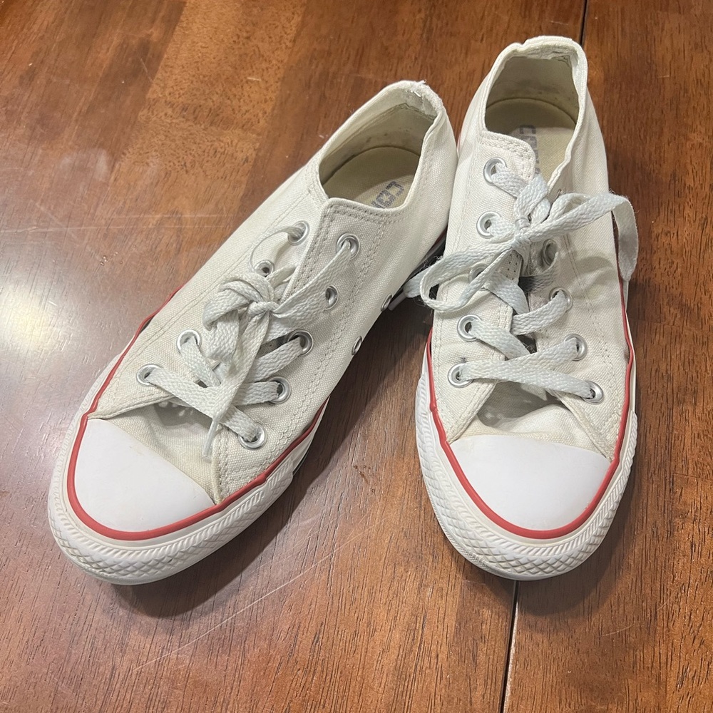 White converse low tops ladies 6
